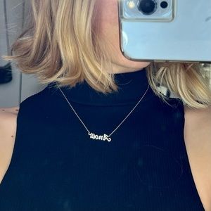 16.5”•AMOUR (love)• Silver Diamond• Chain Necklace